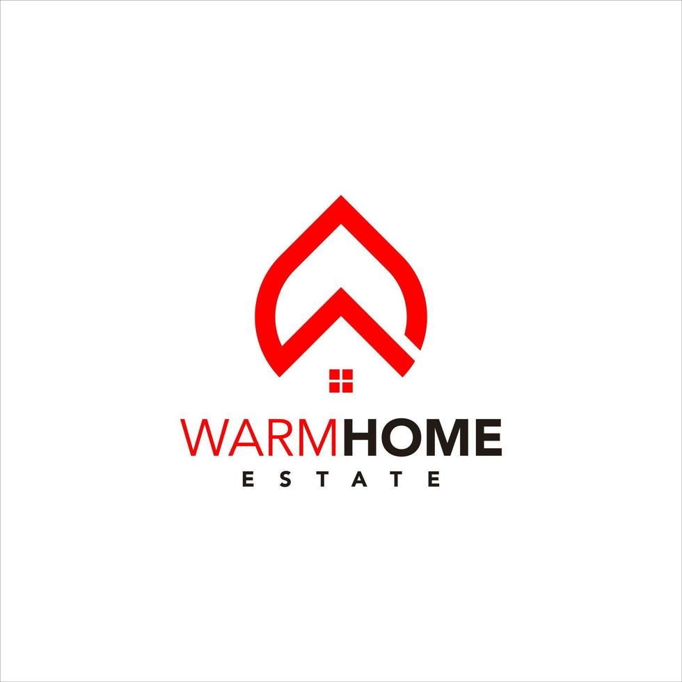 housing logo simple abstract heating vector