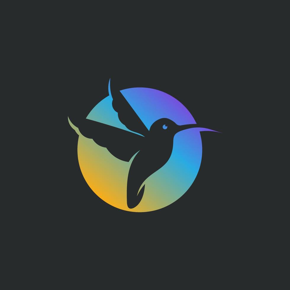 hummingbird mascot modern simple bold vector