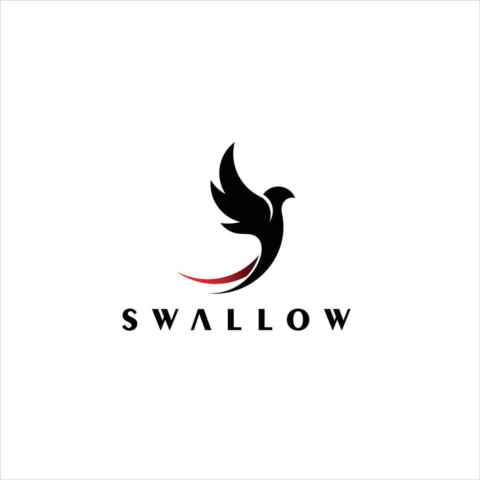 abstract swallow logo simple fly bird vector