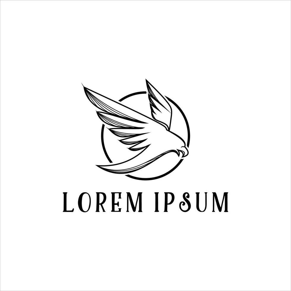 Abstract Eagle Logo Design Animal vector
