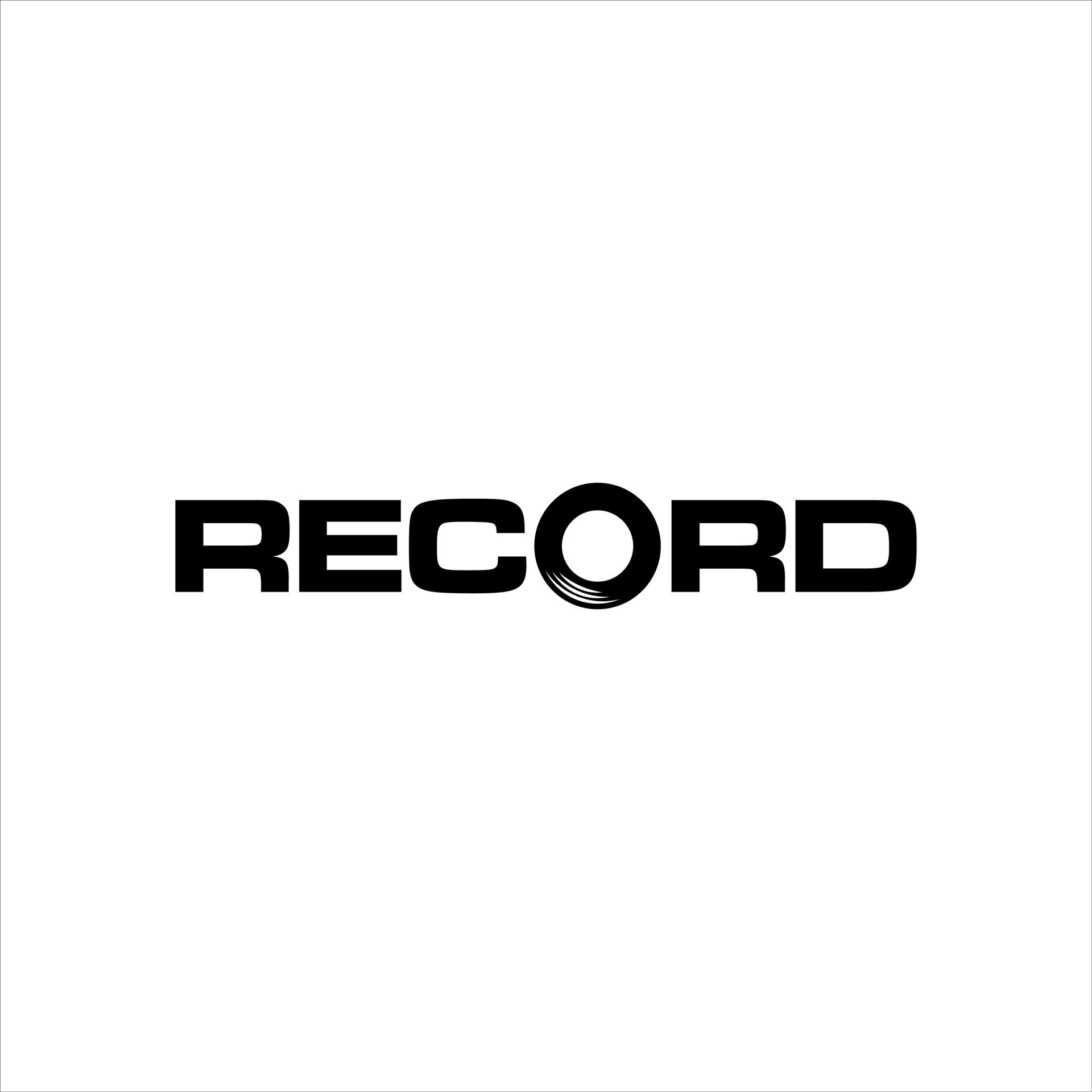 simple record typography in black color 7524140 Vector Art at Vecteezy