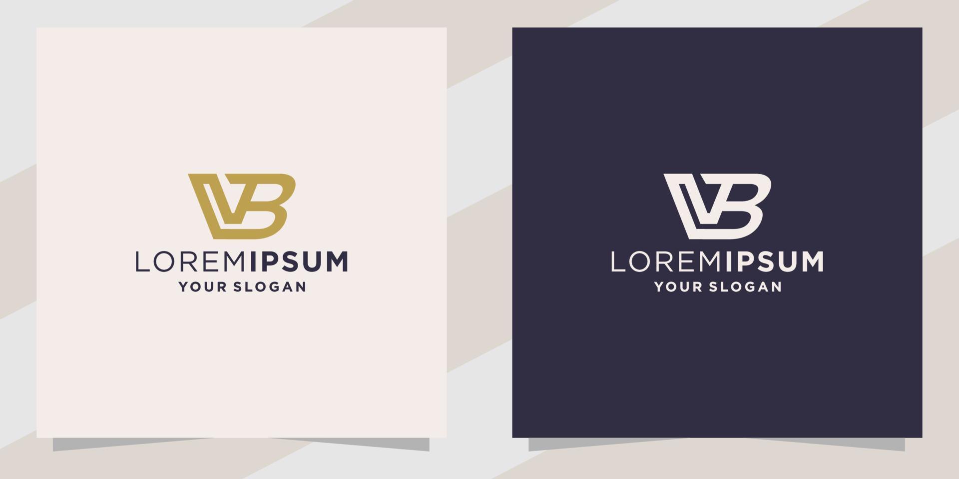 plantilla de logotipo letra vb vector