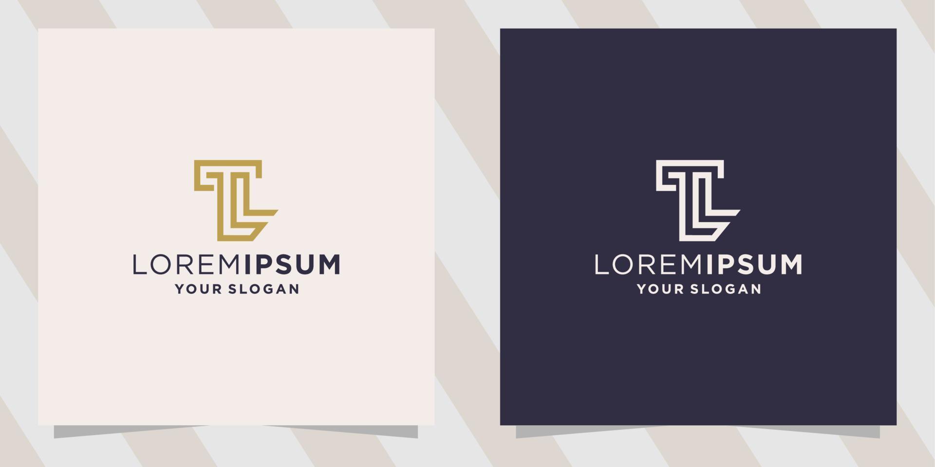 lettter tl logo template vector