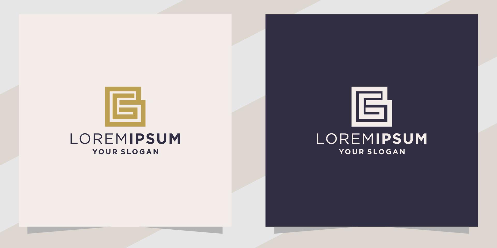 lettter bg logo template vector