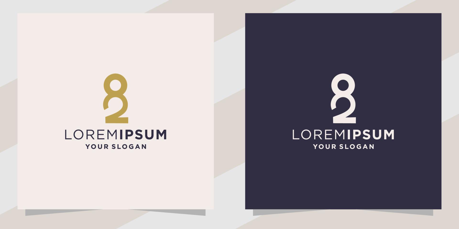 number 28 or 82 logo template vector