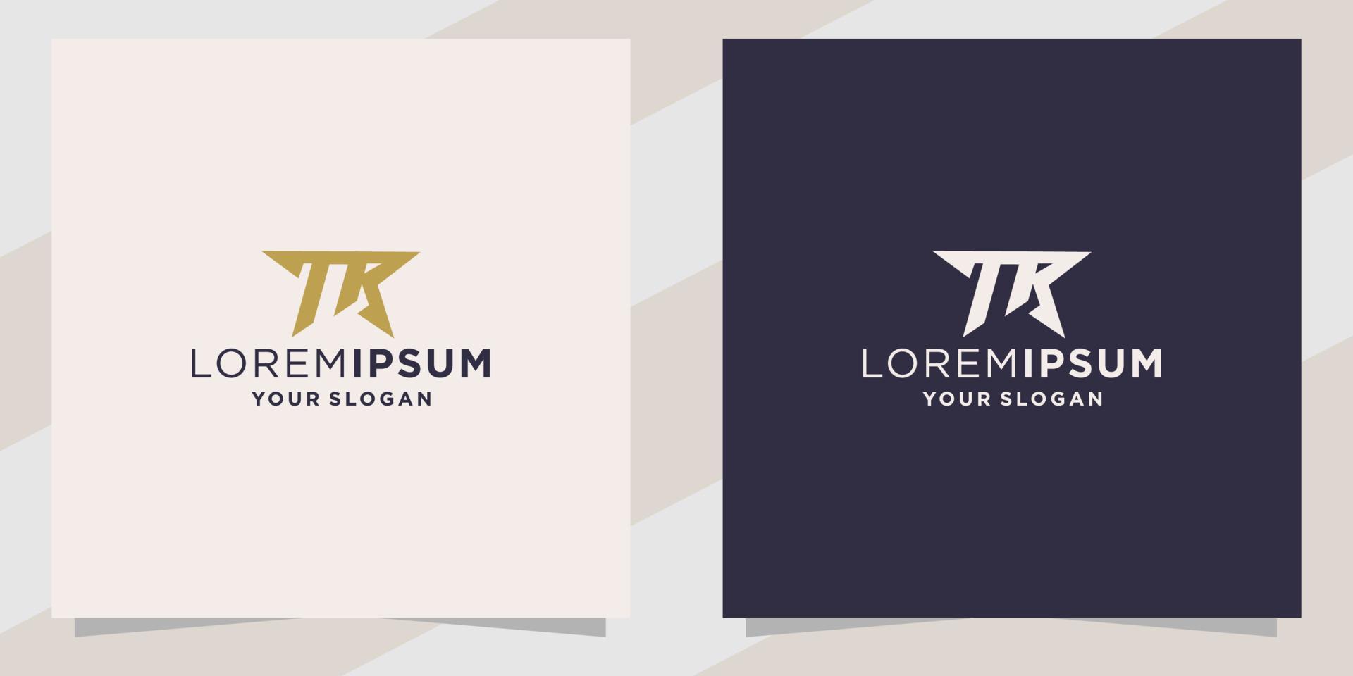 lettter tr logo template vector