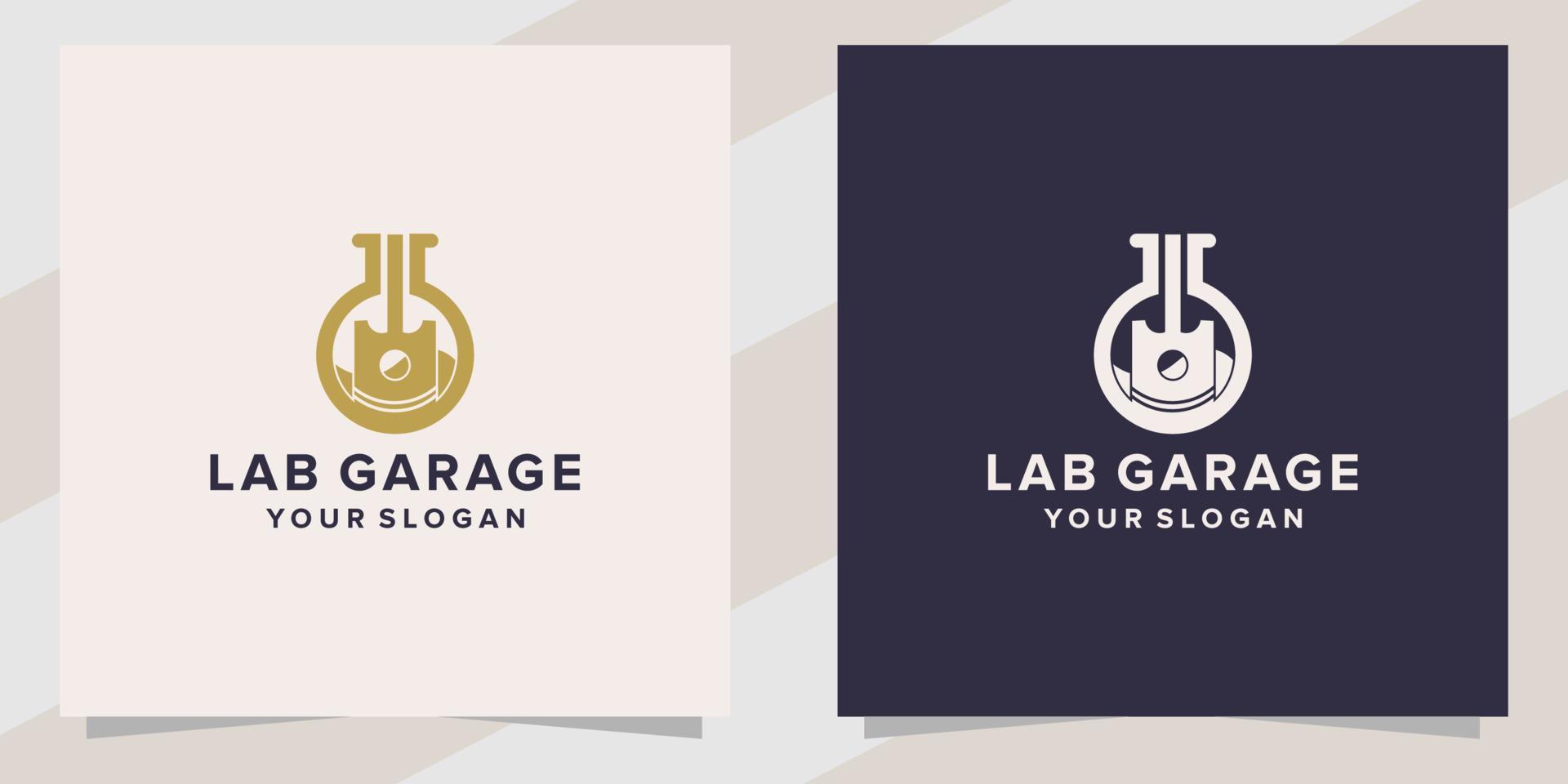 lab garage logo template vector