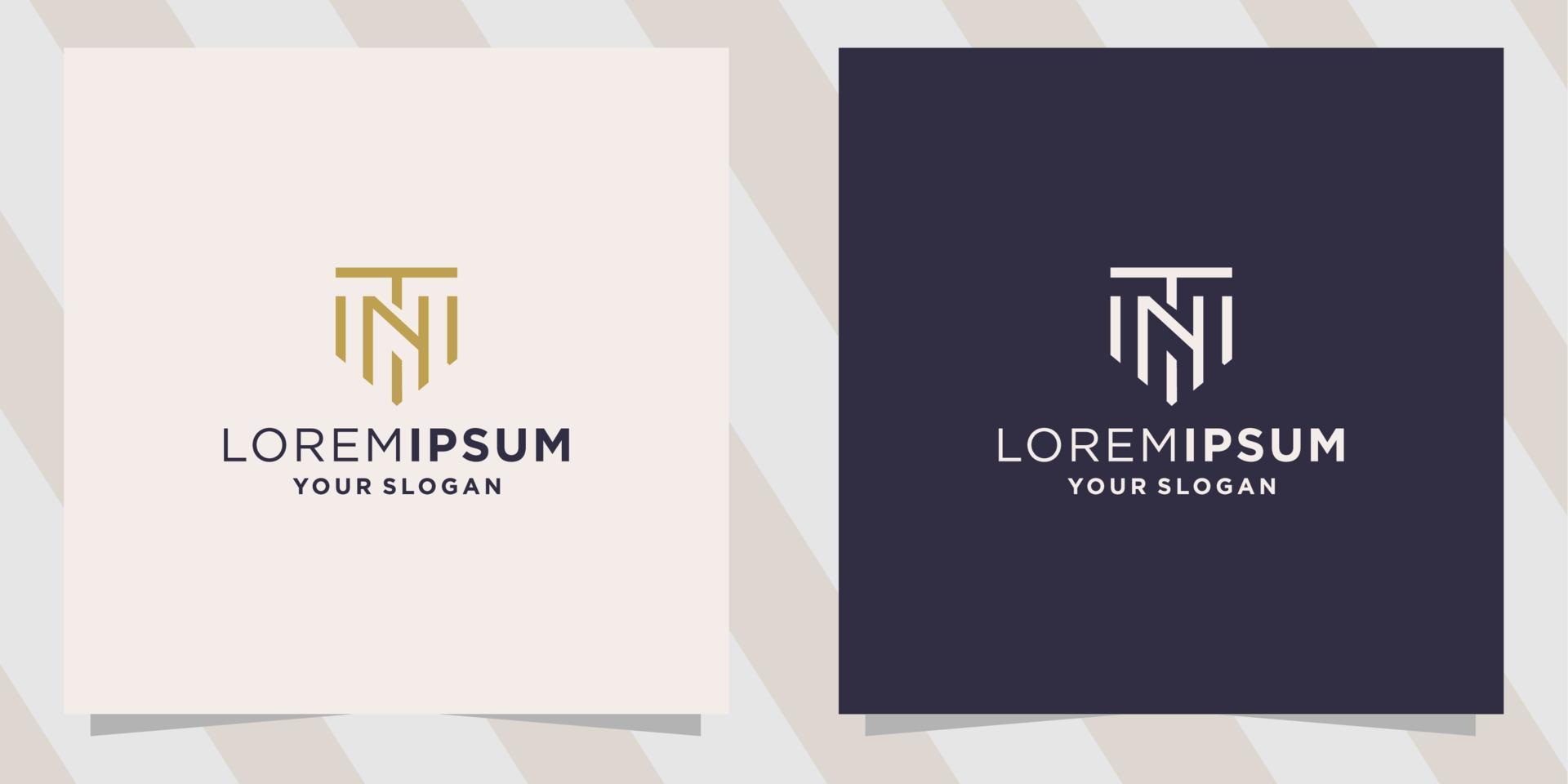 lettter nt logo template vector