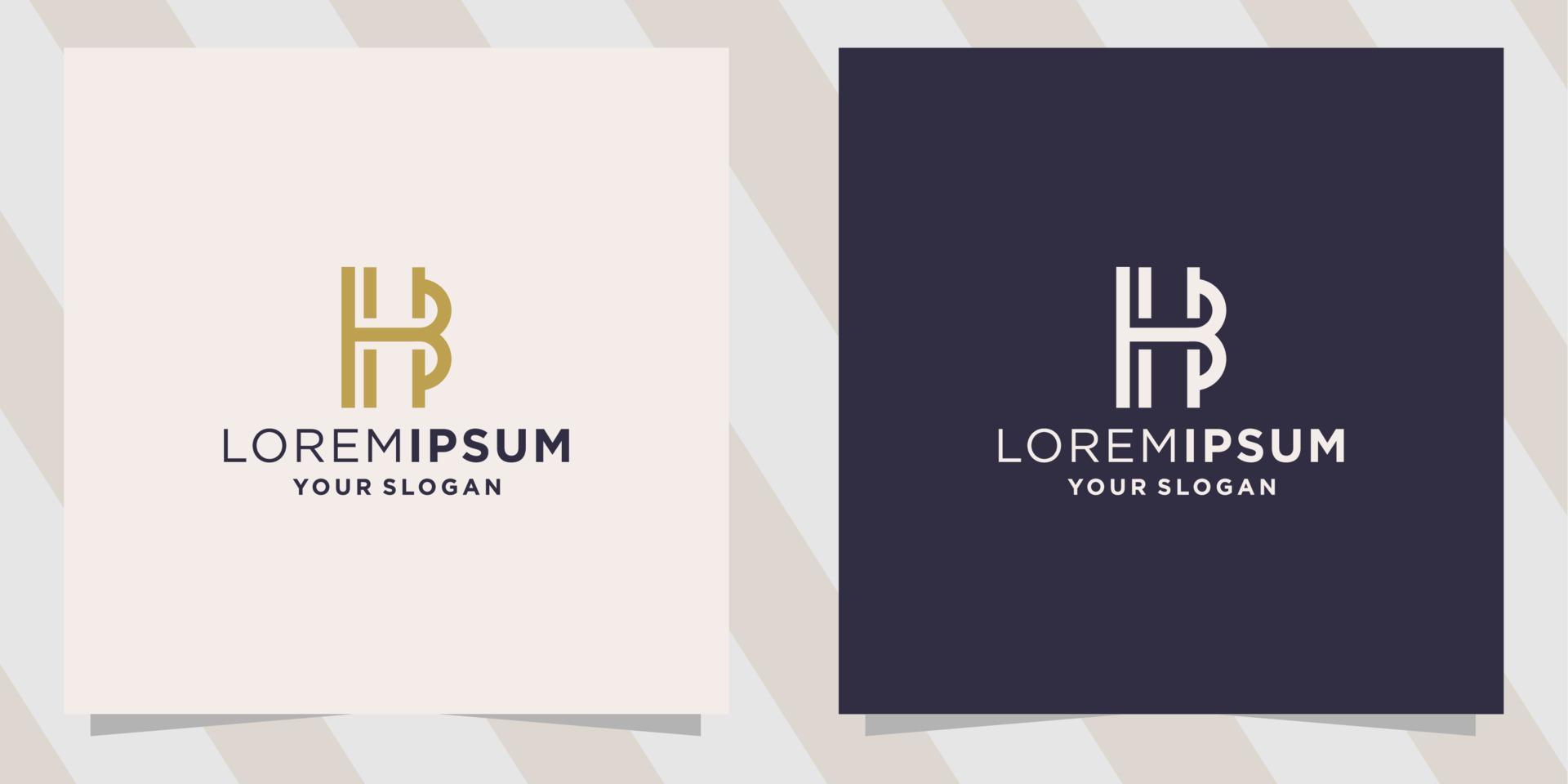 lettter hb logo template vector