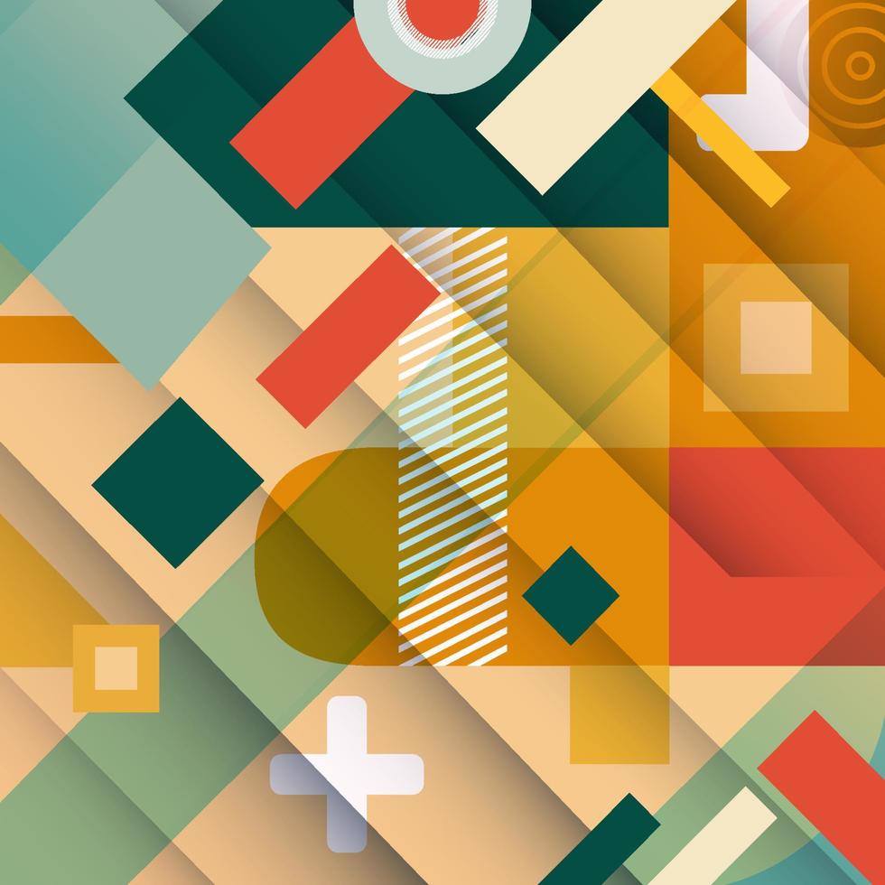 Rectangle Geometric Art Layout Background vector