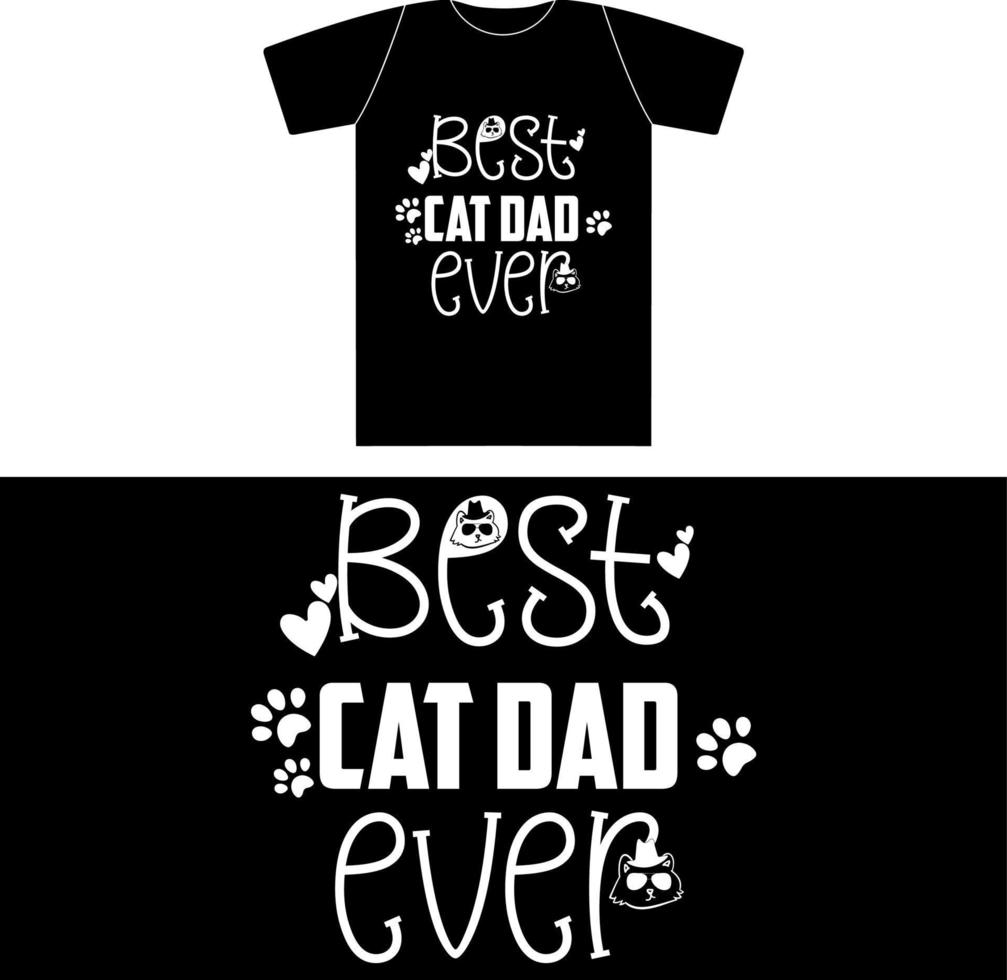 el mejor diseño de papá gato para el día del padre. citas de papá para el cumpleaños de papá, o cualquier día. vector