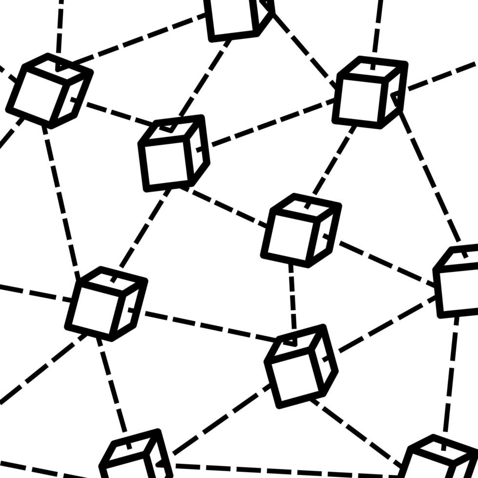 símbolo de icono de ilustración de tecnología blockchain vector