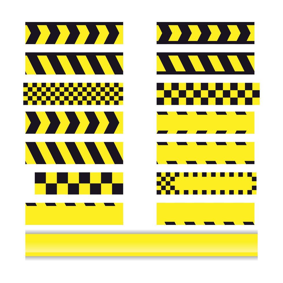 Yellow Tape Brush Pattern Seamless vector