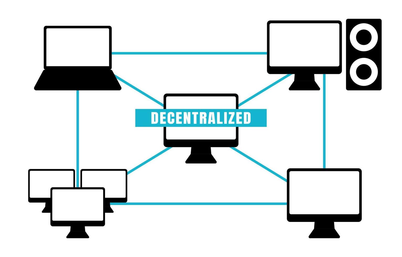 DEFI Decentralized Finance Illustration Transaction. Future Transaction on blockchain vector