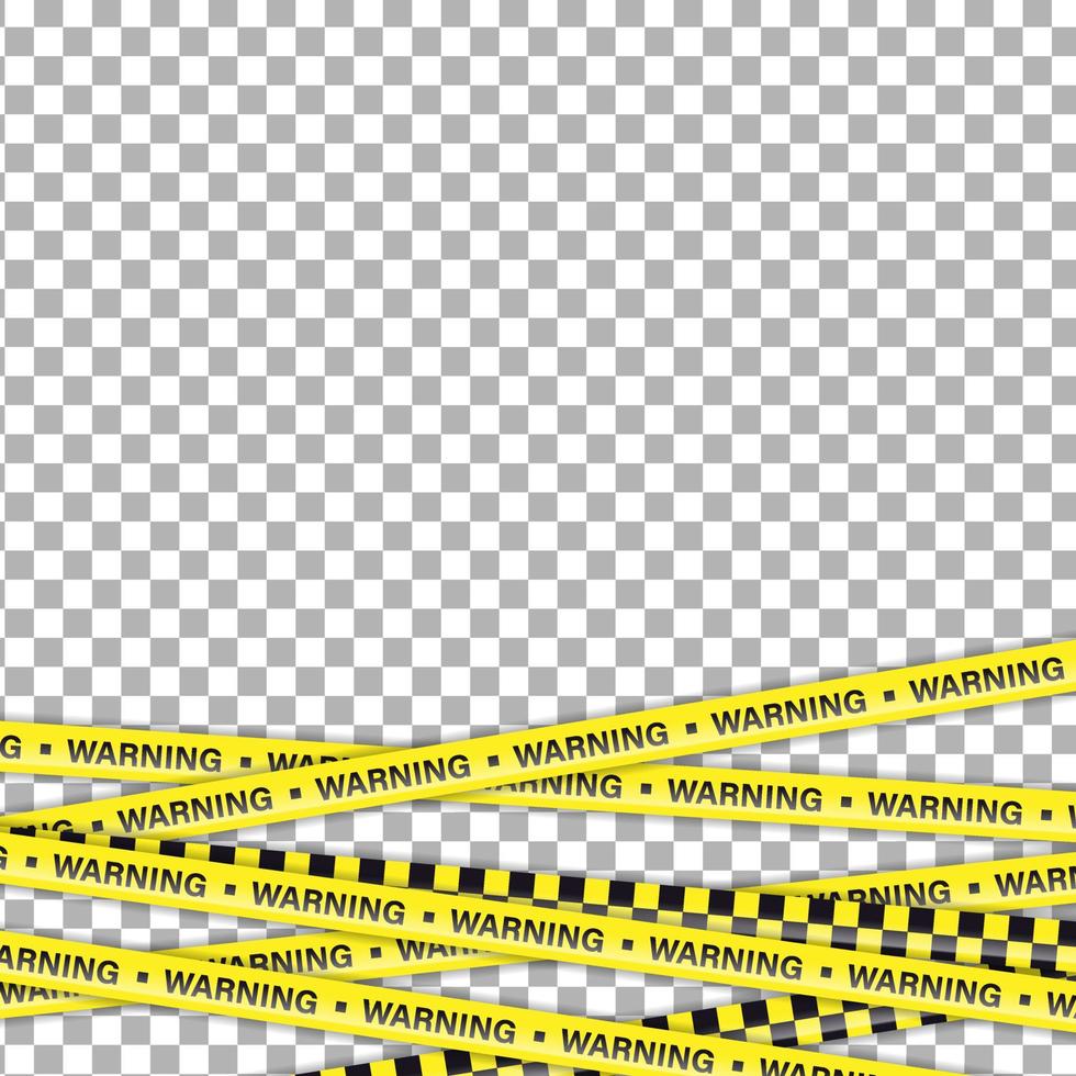 Warning Yellow Tape Vector Illustration