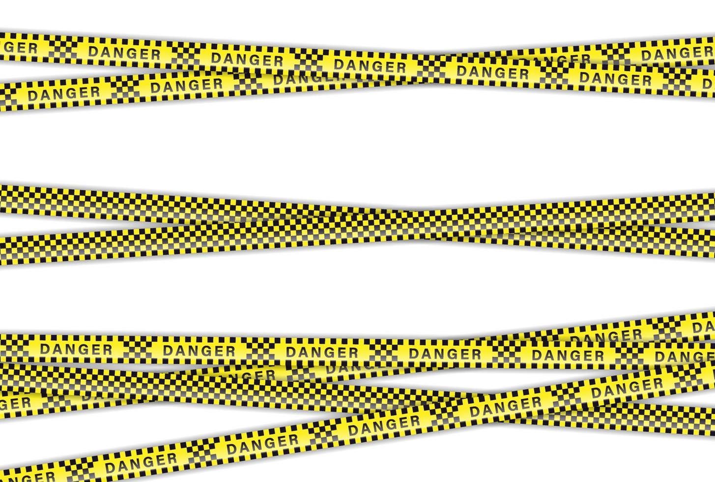 Danger Yellow Tape Vector Illustration
