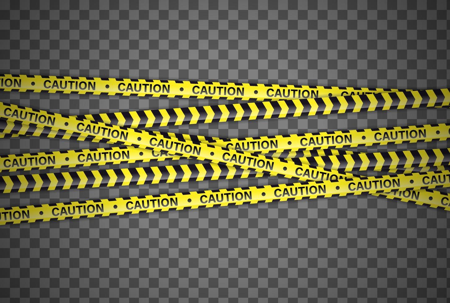 Caution tape seamless tape strip yellow and black vector