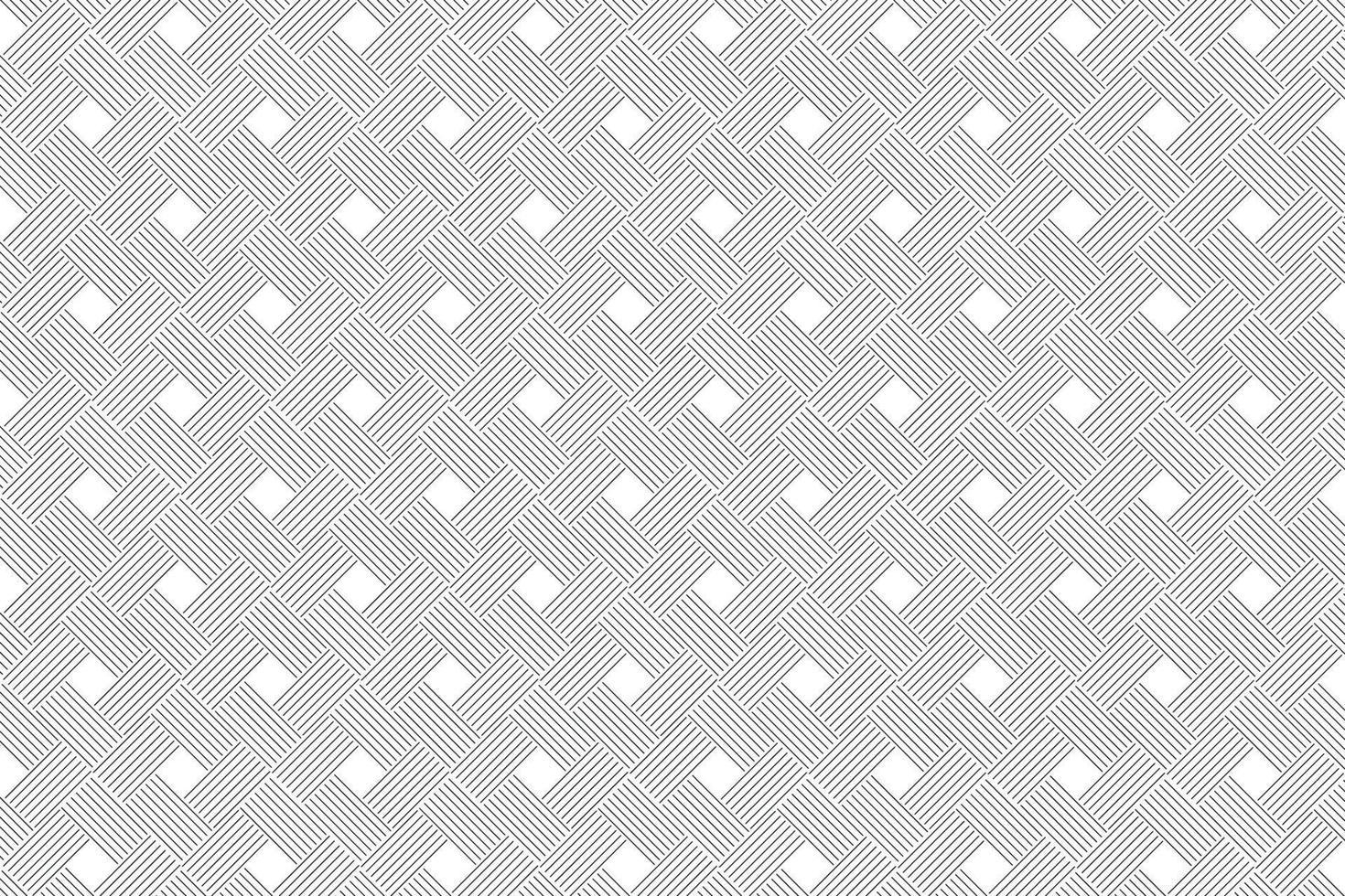 Black straight line weave diamond shape on white background, Abstract shapes of black diamonds pattern vector