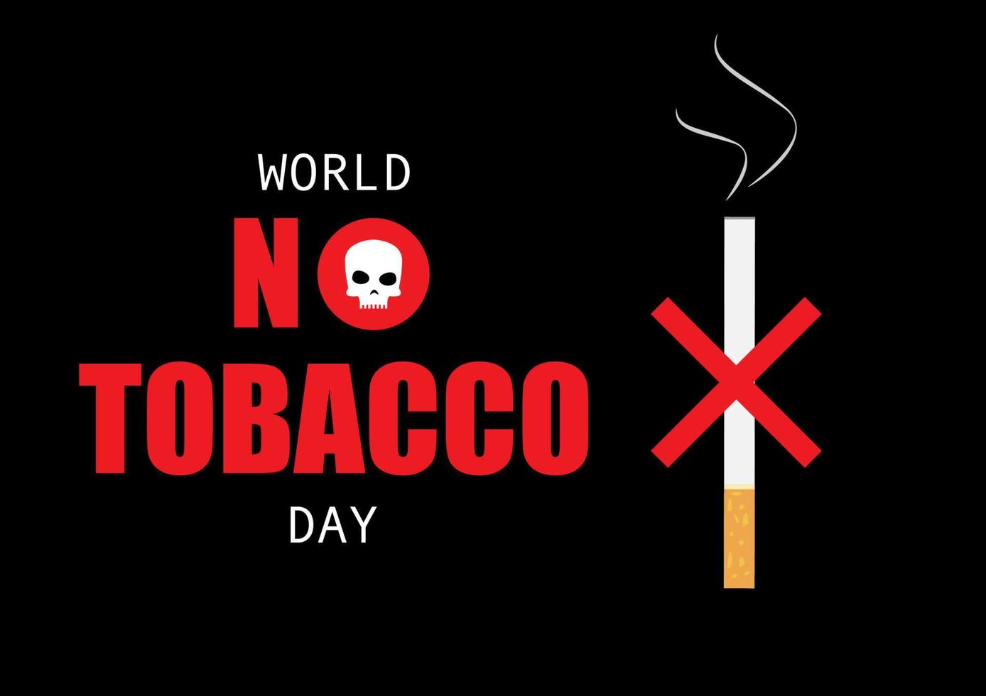 World no tobacco day. Stop smokng. vector