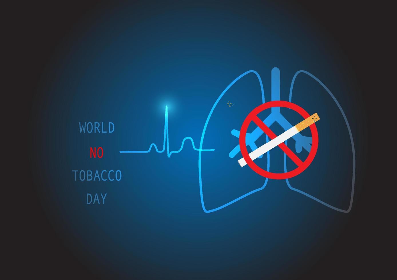 deja de fumar. antecedentes del día mundial sin tabaco. vector