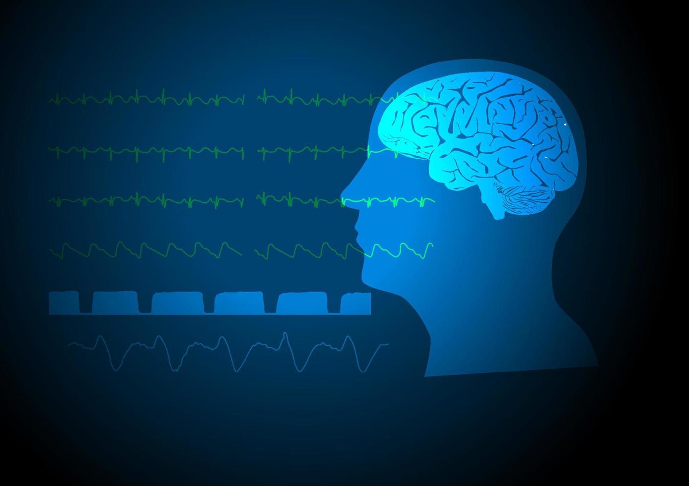 Concept of neuroanesthesia and vital signs on monitoring vector