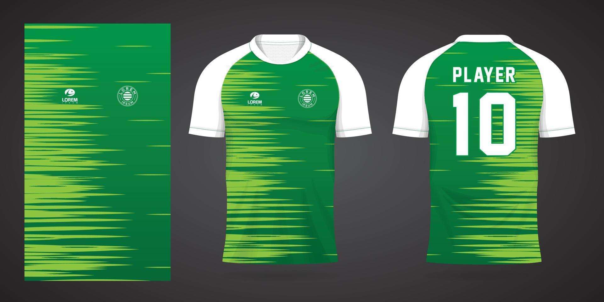 plantilla de diseño de deporte de camiseta de fútbol verde vector