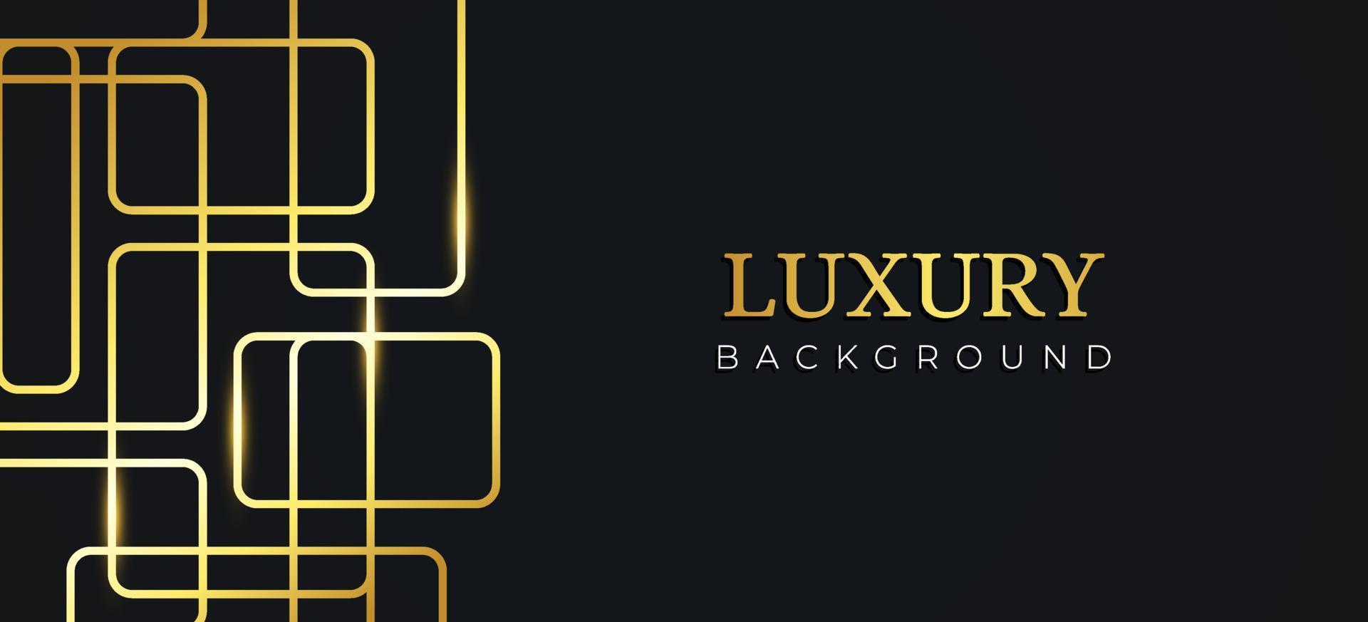 Modern abstract geometric on black background. Luxury template with golden shape suitable for web banner, invitation, greeting card, business card vector