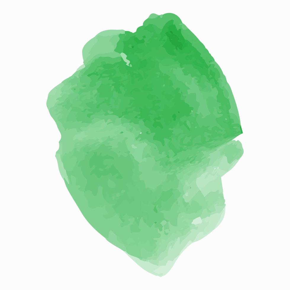 watercolor gradient brush stroke, abstract geometric figure, 3d, green color vector
