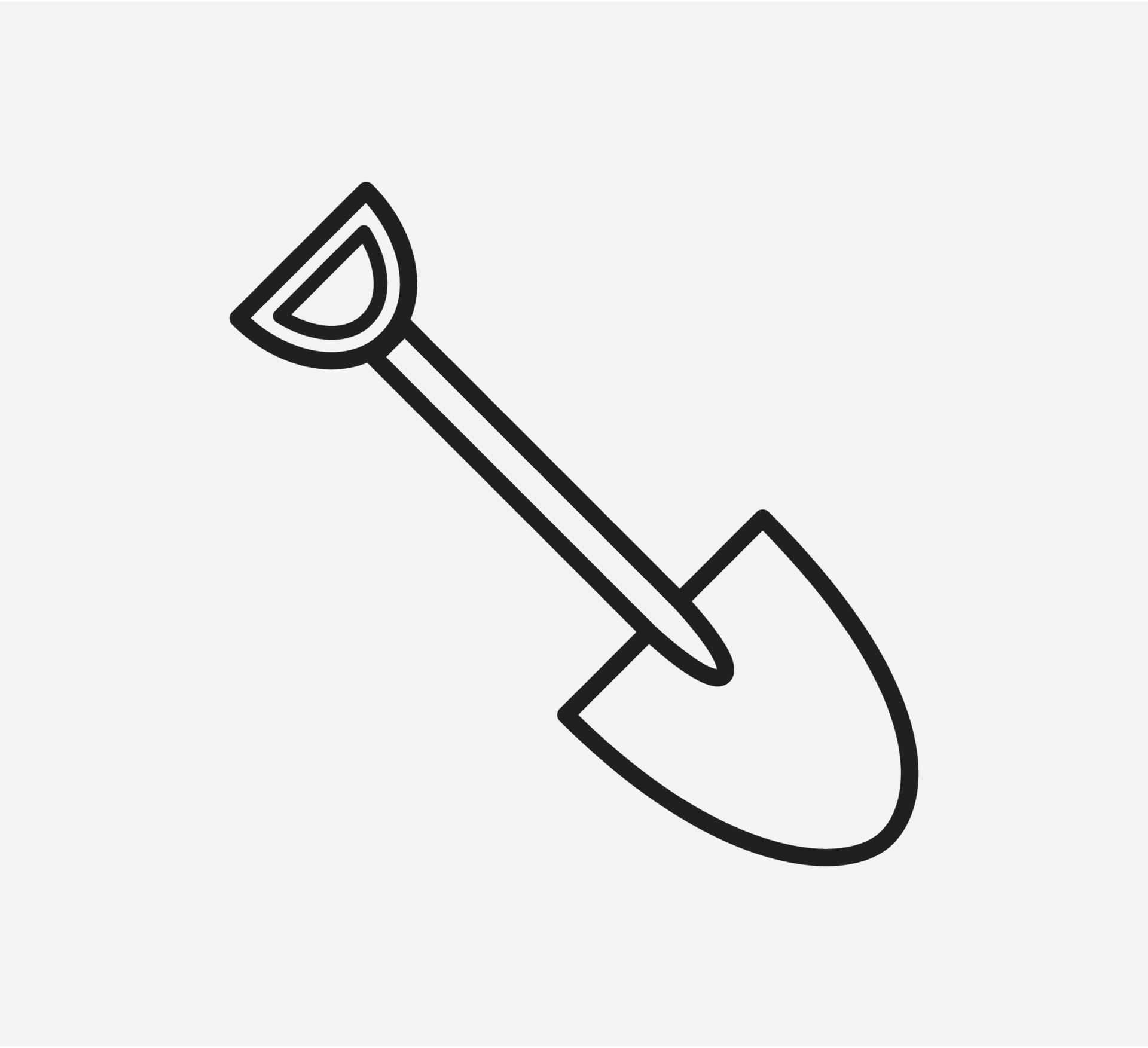 Shovel icon vector logo design template 7526770 Vector Art at Vecteezy
