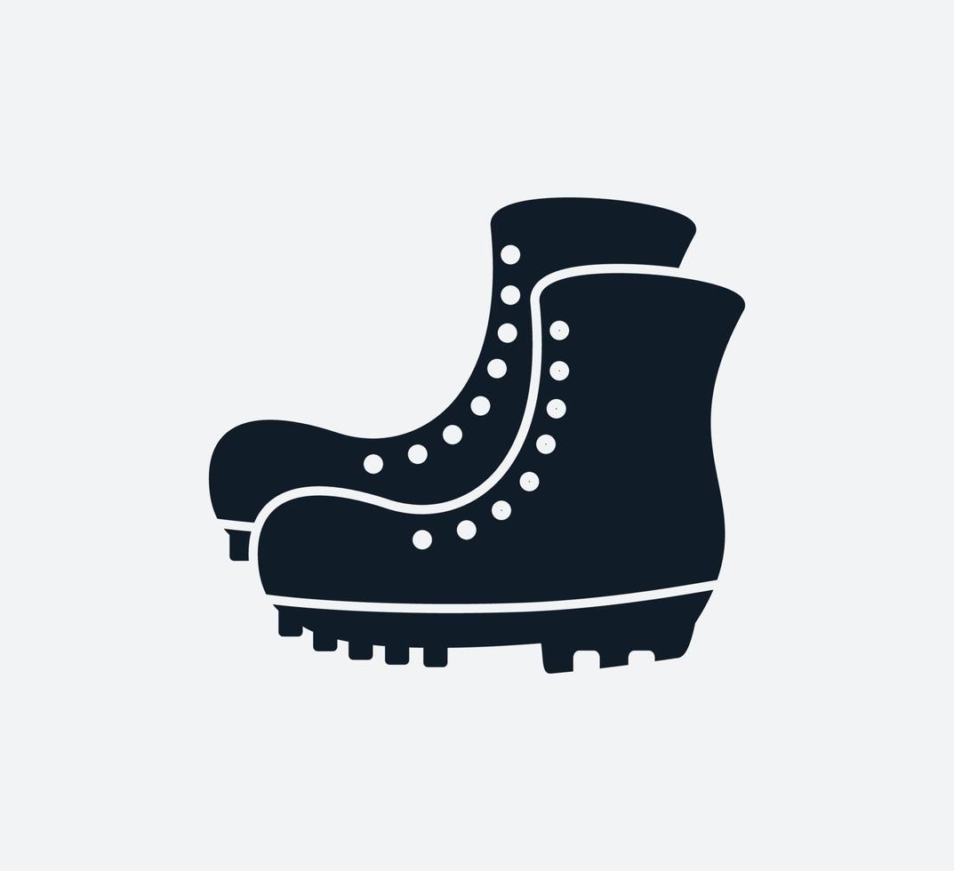 plantilla de diseño de logotipo de vector de icono de zapato militar