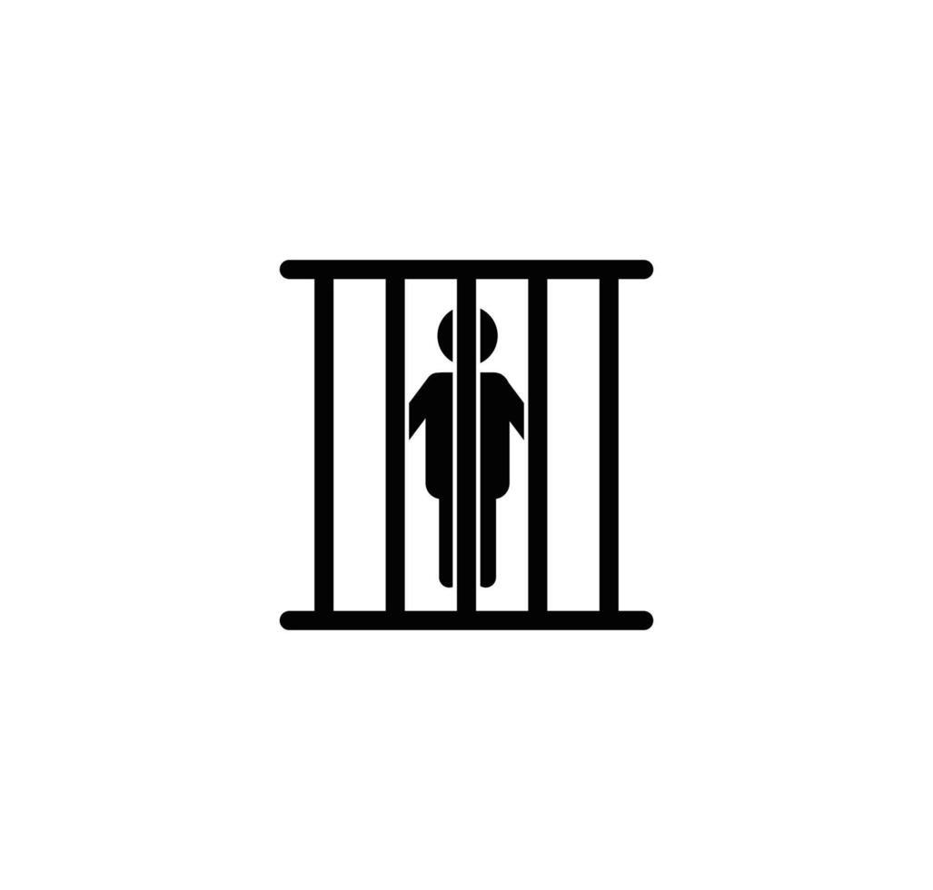 Jail icon vector logo design template