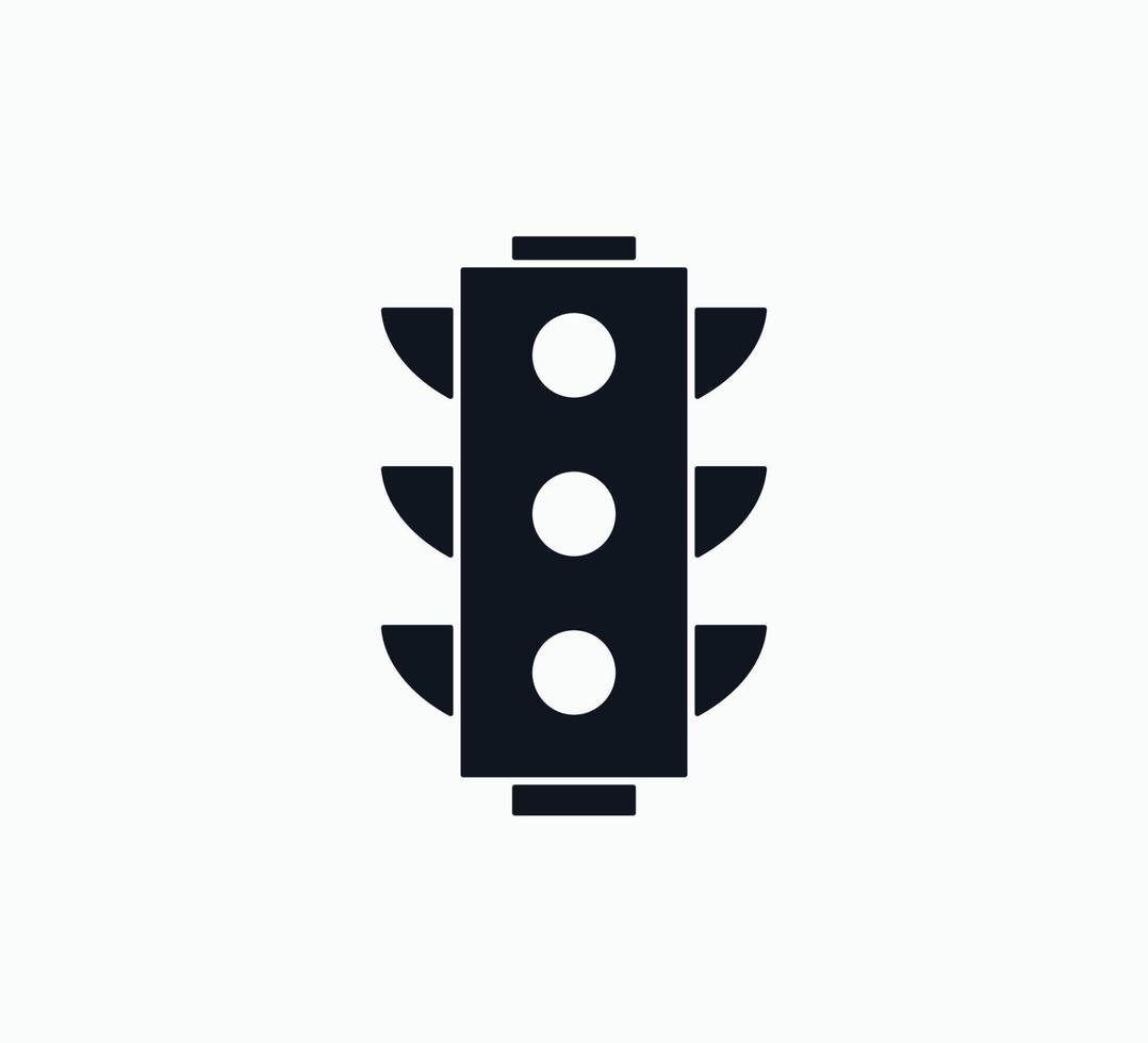Traffic light icon vector logo design template