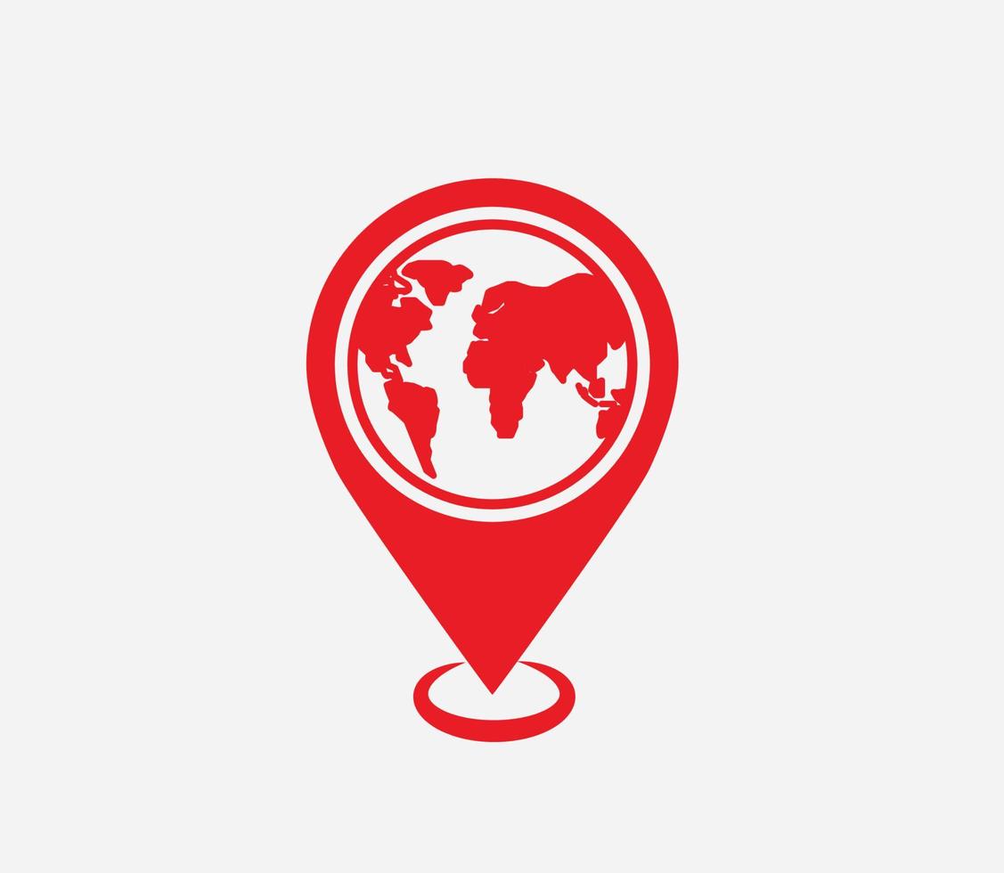 Pin map located icon vector logo design template