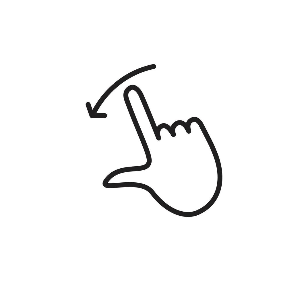 Finger hand gesture icon vector logo design template
