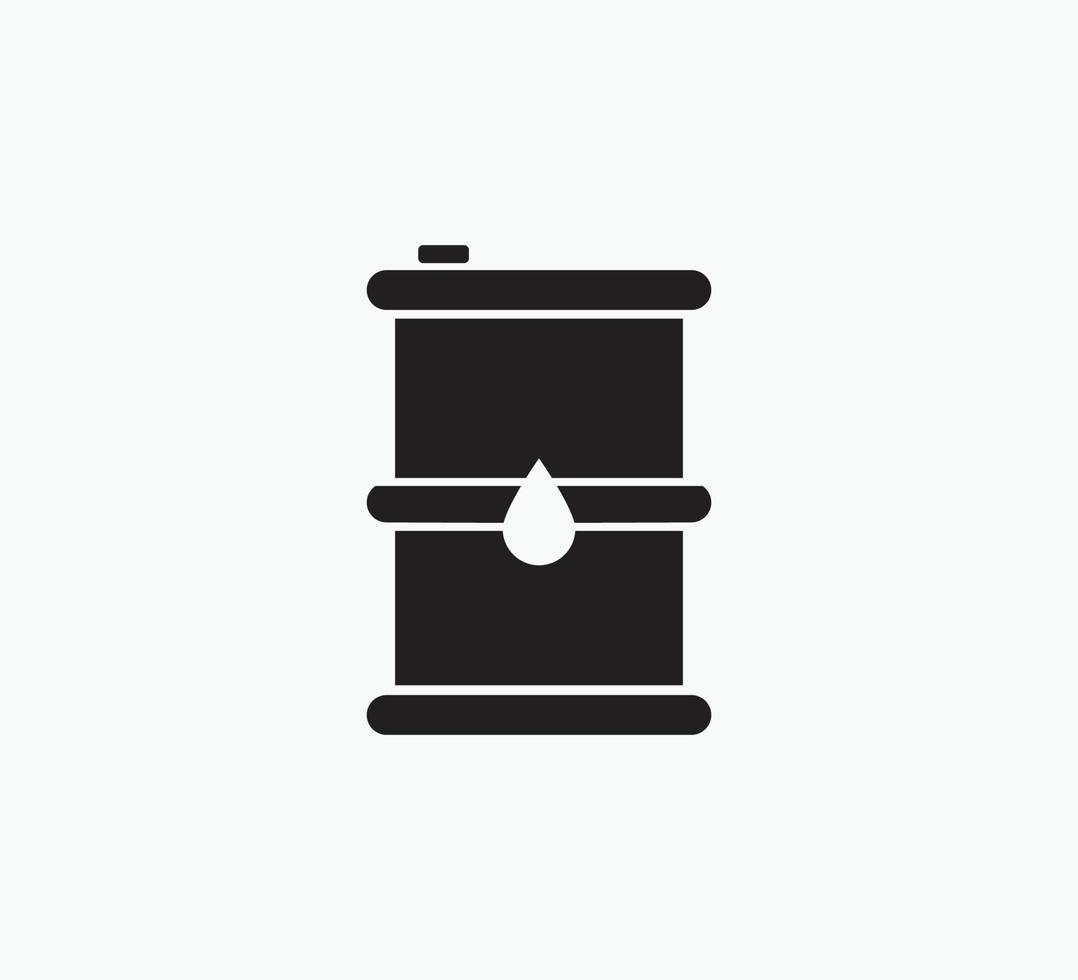 Oil drum icon vector logo design template