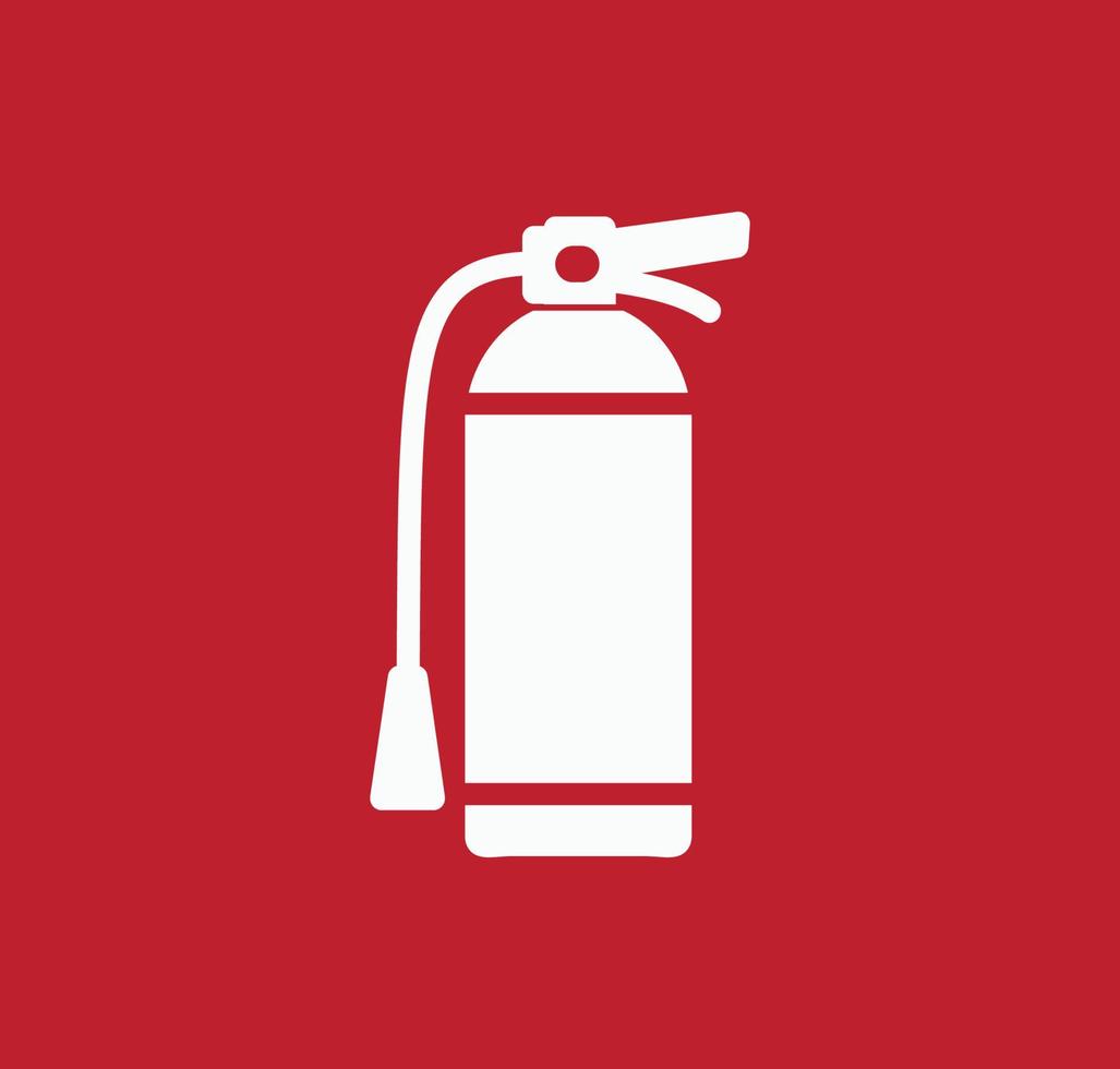 plantilla de diseño de logotipo de vector de icono de extintor de incendios