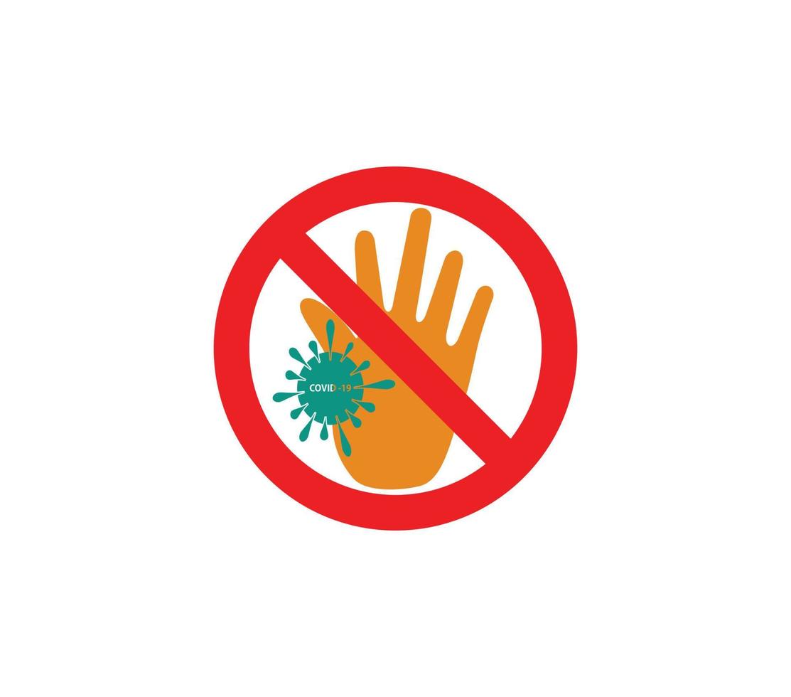 Corona virus 19 icon vector logo illustration