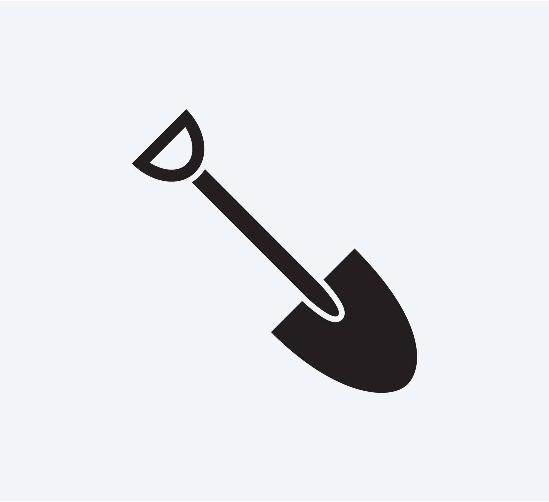 Shovel icon vector logo design template 7527045 Vector Art at Vecteezy
