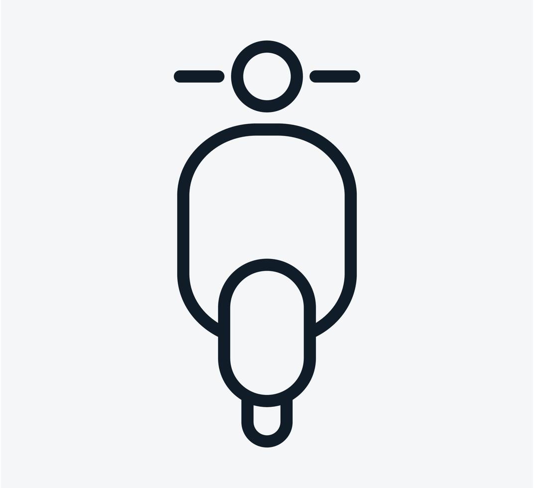 ilustración de diseño plano de vector de icono de scooter