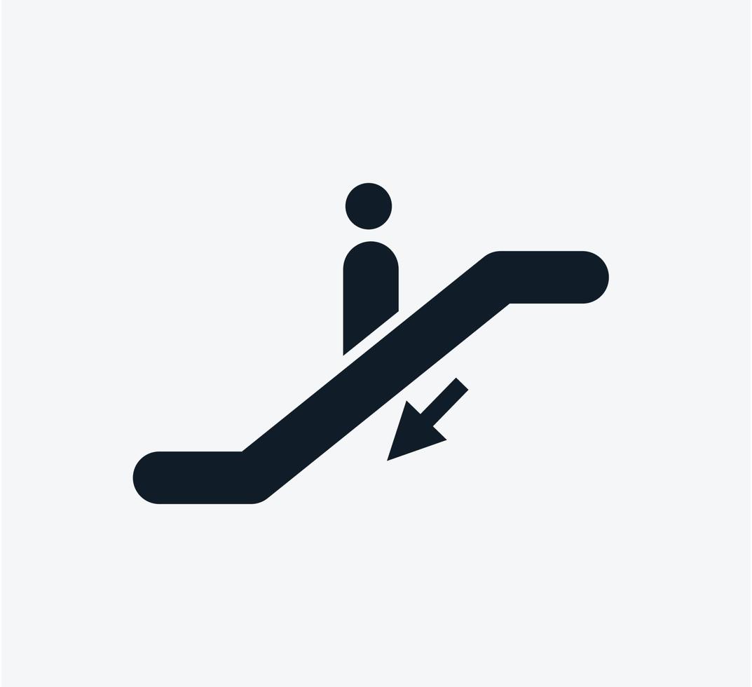 plantilla de logotipo de vector de icono de escalera mecánica
