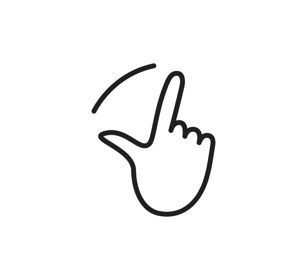 Finger hand gesture icon vector logo design template