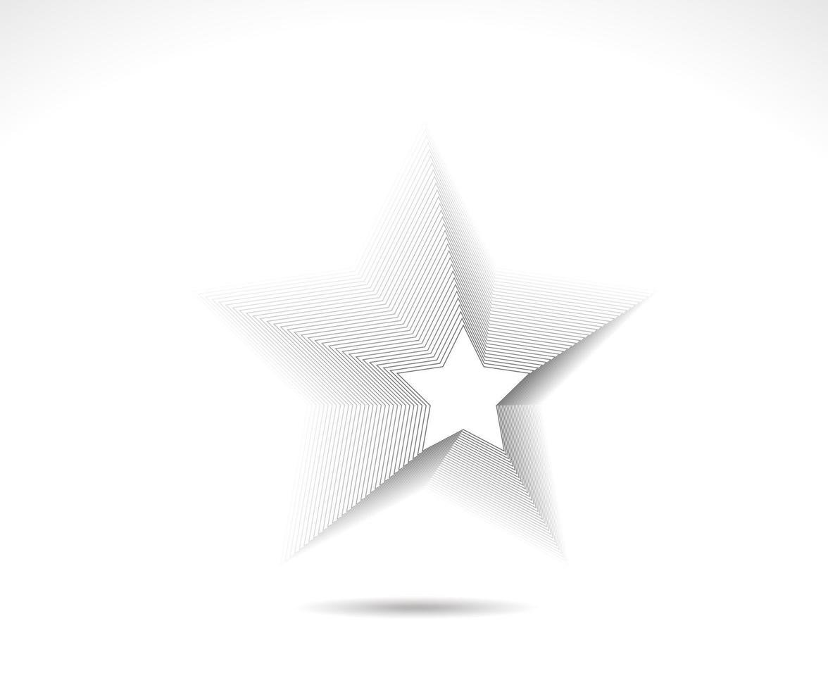 Star logo. Star line icon vector