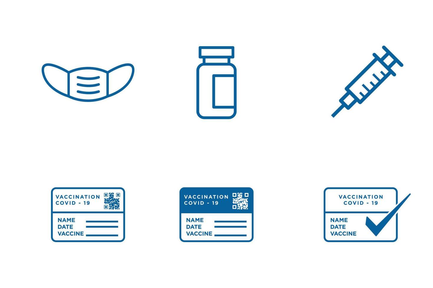 Corona icon set vector logo design template