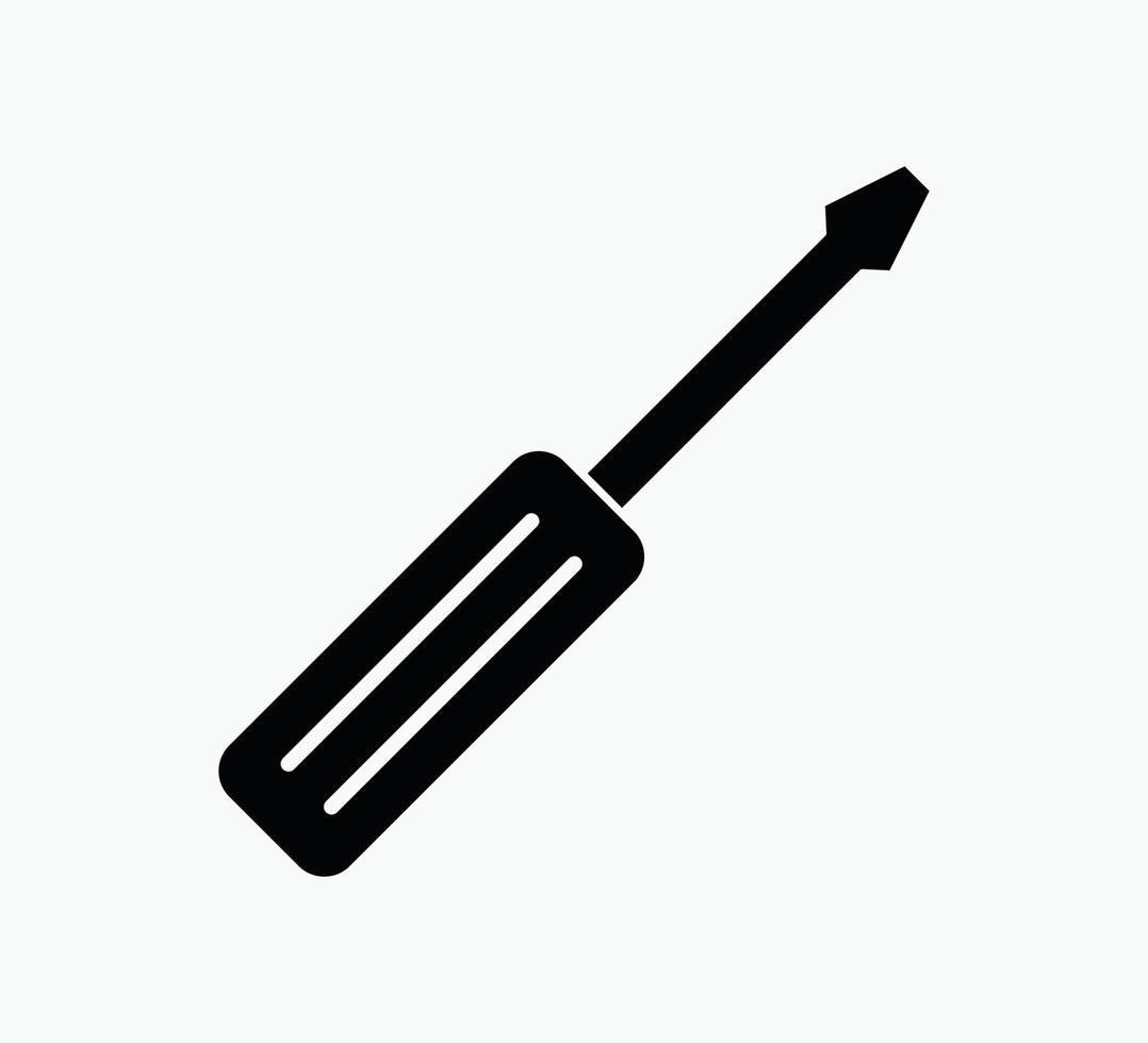 Screwdriver and wrench icon vector logo design template