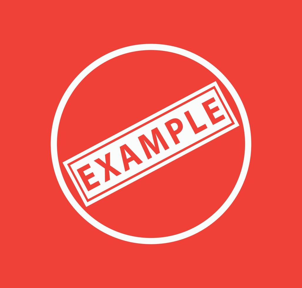 Example icon stamp vector logo design template