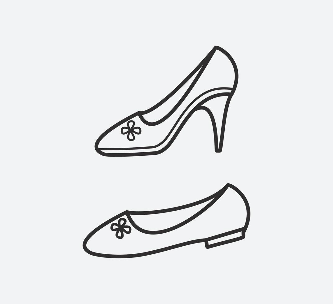 Women shoes icon vector logo design template