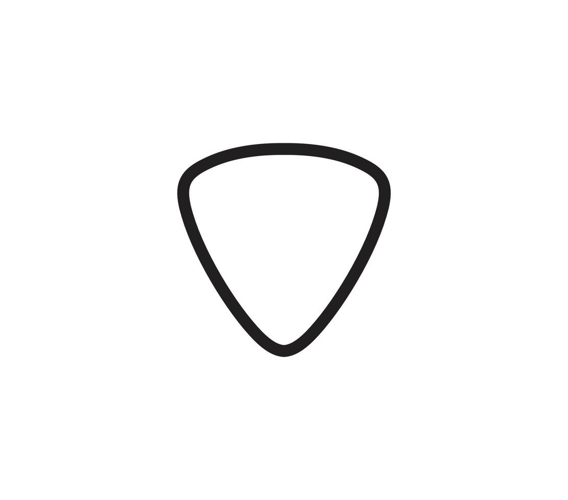 Guitar pick icon vector logo design template
