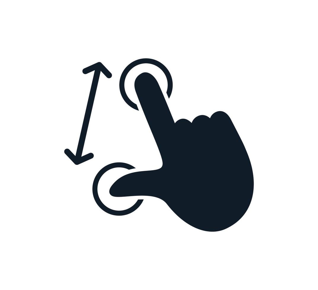 Finger hand gesture icon vector logo design template