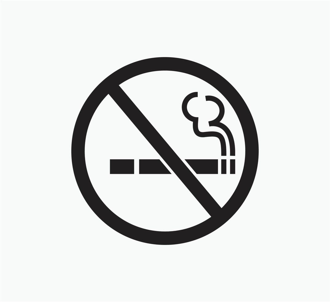 No smoking icon vector logo template