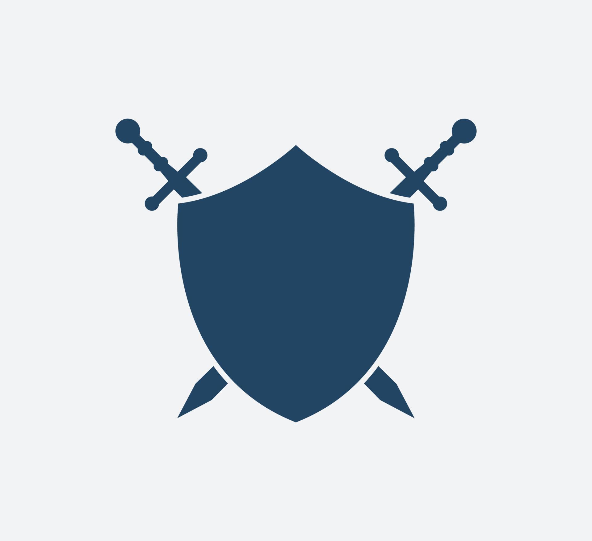 Shield and sword icon vector logo design template 7527259 Vector Art at